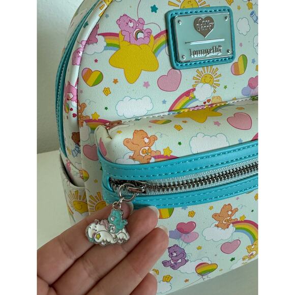 Loungefly Exclusive Care Bears Rainbow mini Backpack- NEW with tags - Picture 2 of 5